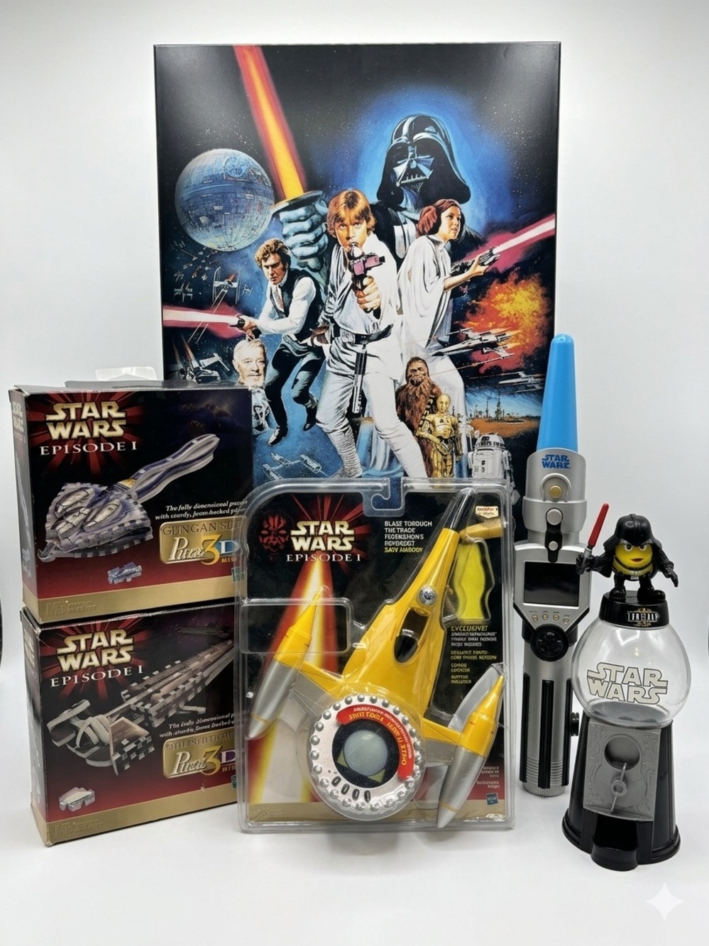 Star Wars Yellow & Blue Starfighter Playset with Black Droid Dispenser